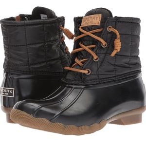 Sperry Womens Saltwater Shiny Quilted Boot